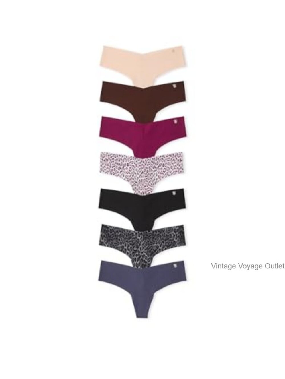 No-Show Thong Panties Seamless Underwear Pack Breathable Wicking